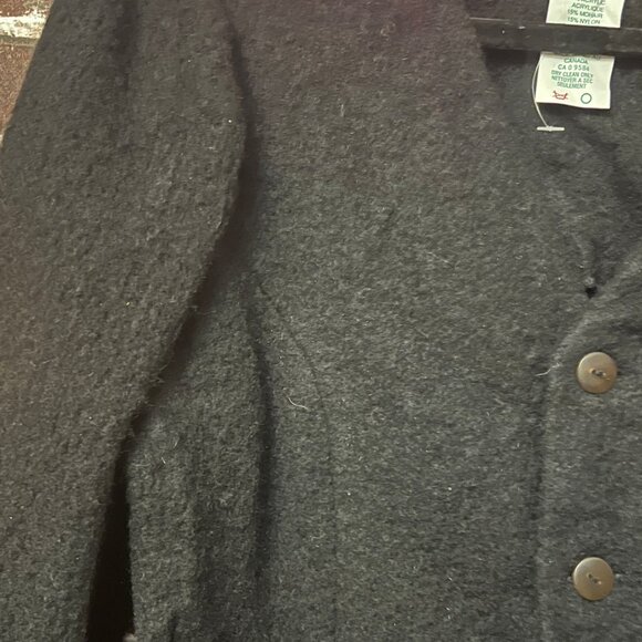 COMRAGS Vintage Wool & Mohair Blend Cardigan Jacket - Made in Canada - Black NWT - Picture 8 of 14
